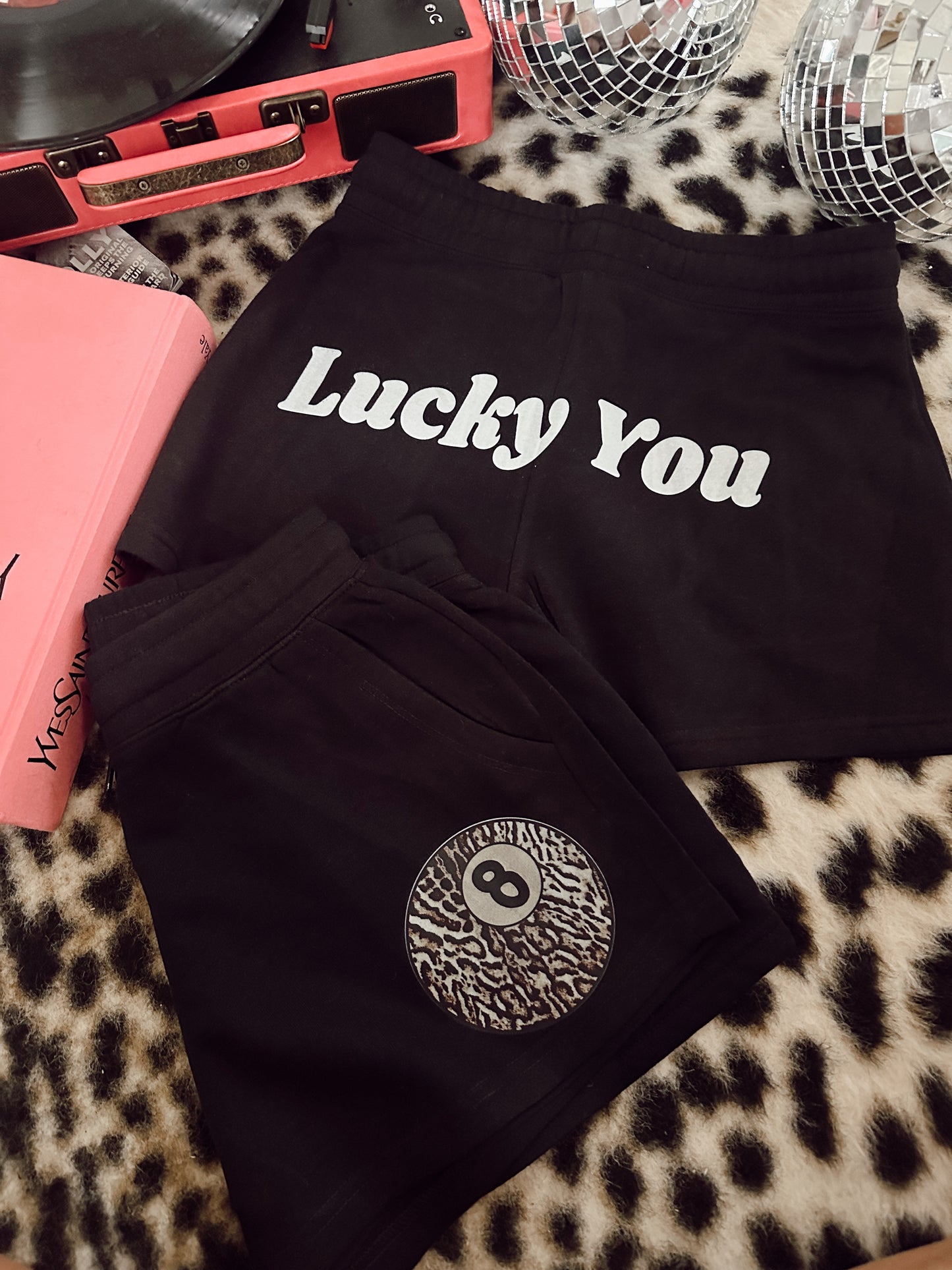 8 ball lucky you shorts
