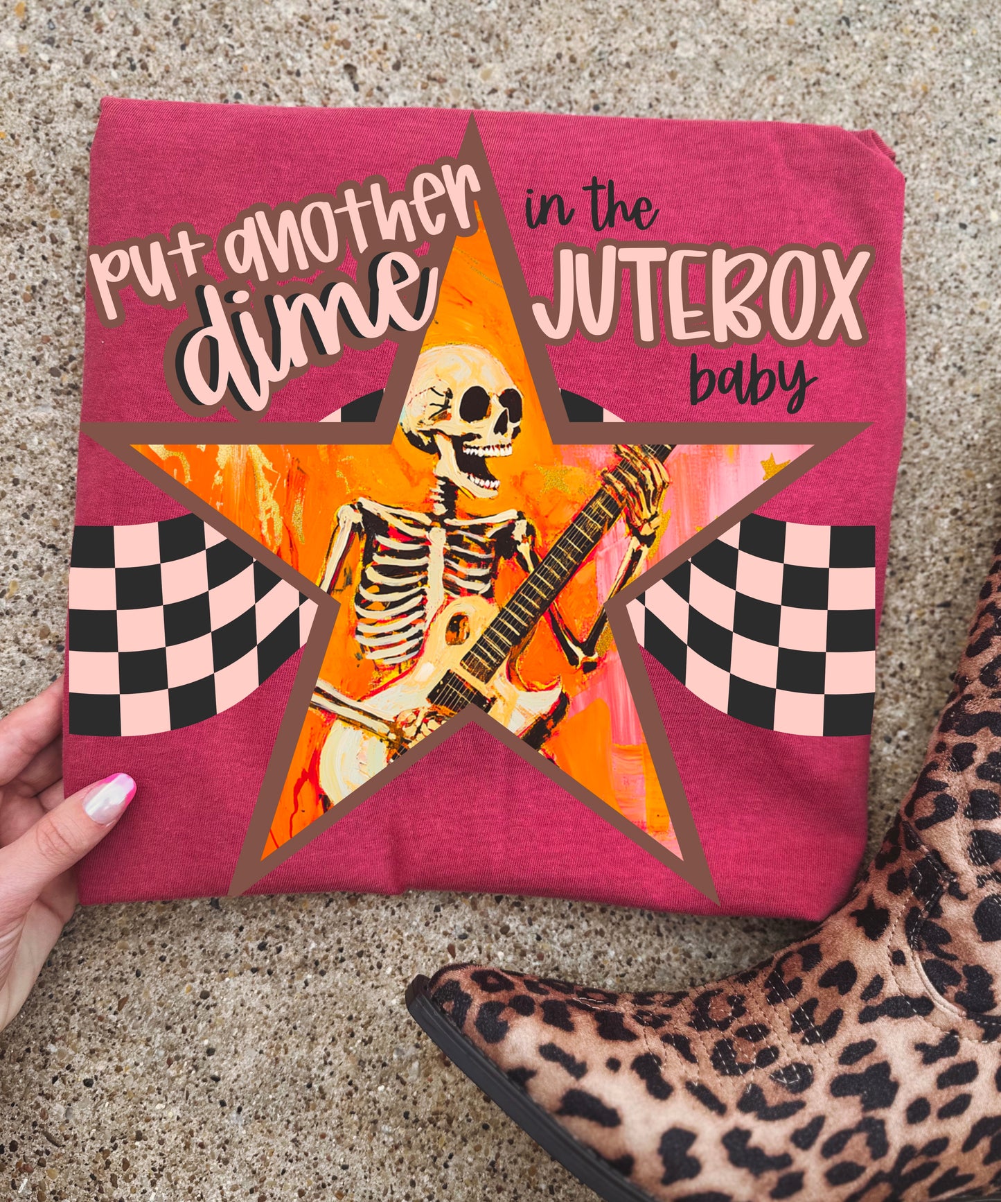 Dime in the jukebox brick comfort colors tee