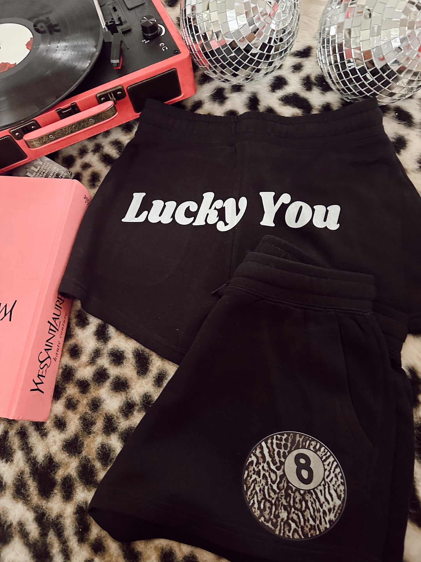 8 ball lucky you shorts
