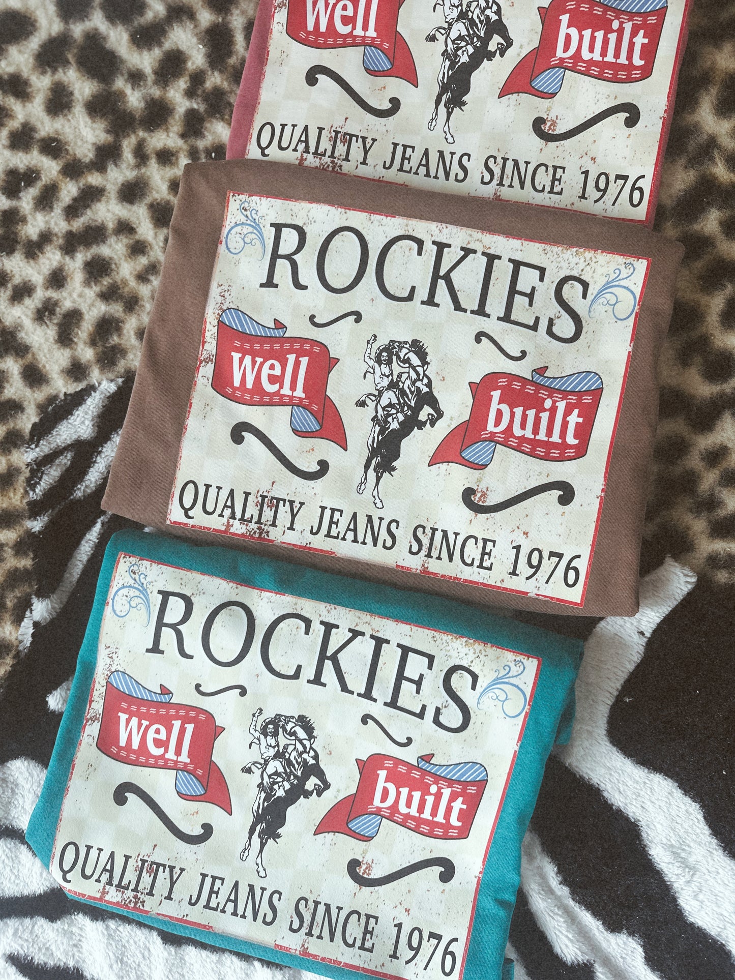 Vintage Rockies Espresso comfort colors tee