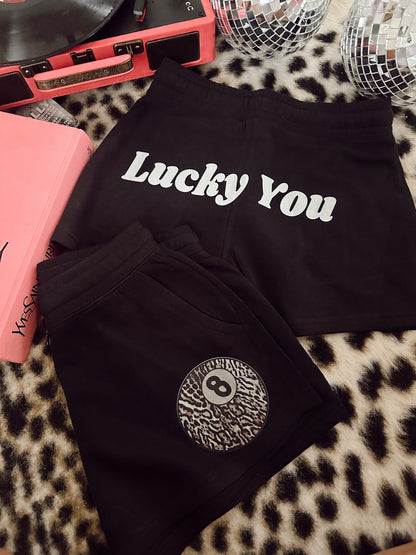 8 ball lucky you shorts
