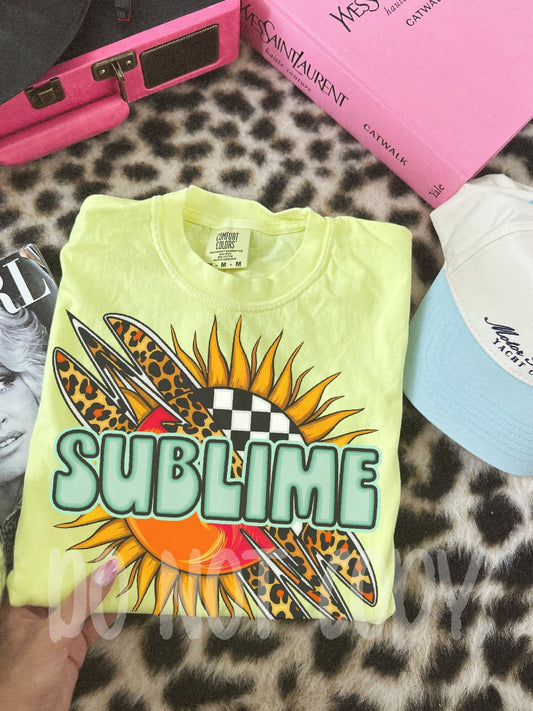 subL neon lemon comfort colors tee