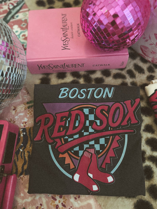 Retro red sox pepper comfort colors tee