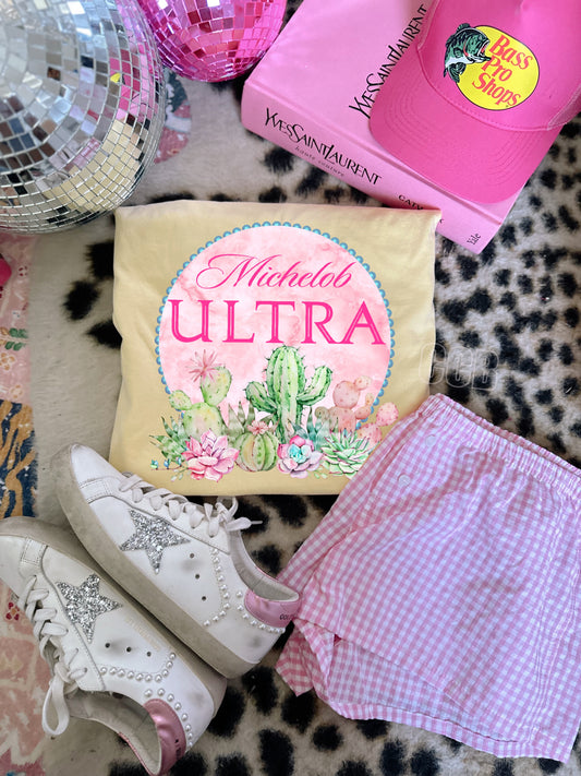 Ultra floral butter comfort colors tee