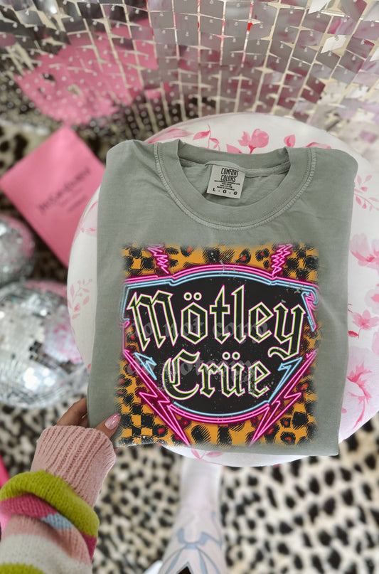 electric leopard motley bay comfort colors tee