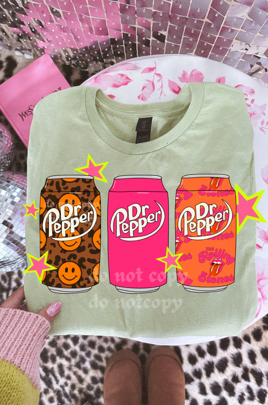 Retro bright DP cans kiwi gildan tee