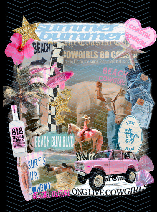 COASTAL COWGIRL COLLAGE PNG