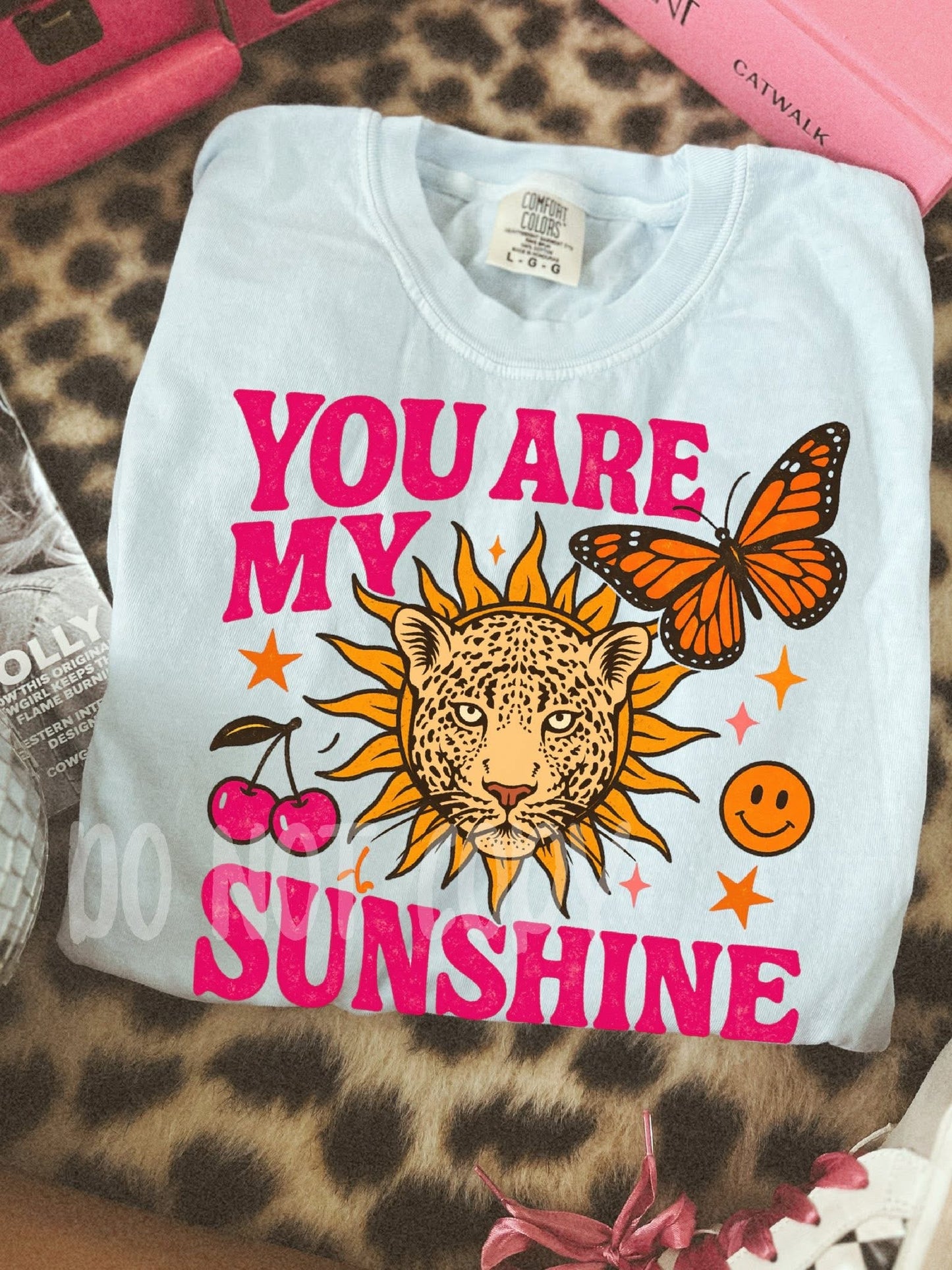 You are my sunshine chambray blue comfort colors tee